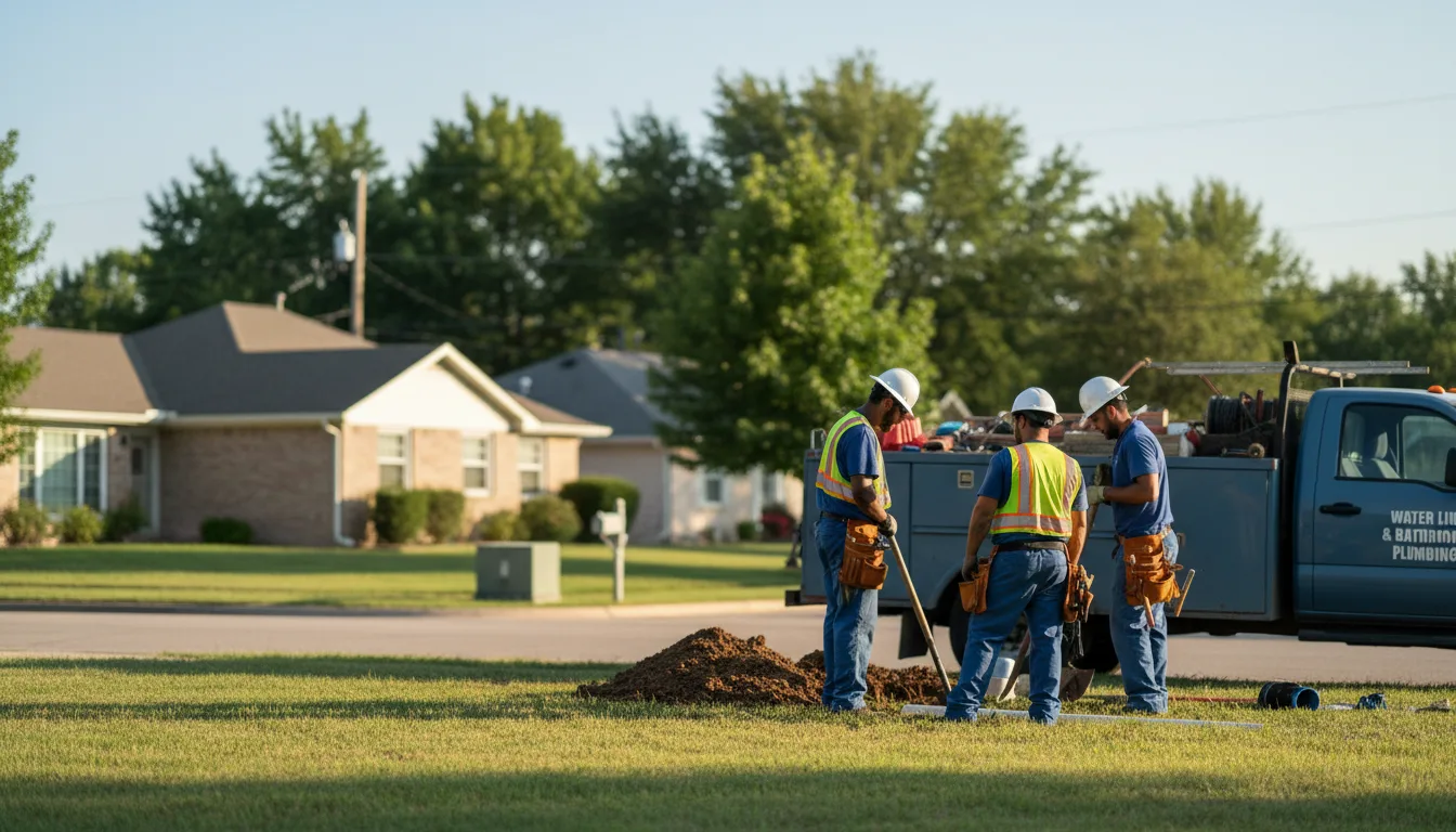 Residential water line and bathroom plumbing service in Brownsville, OH